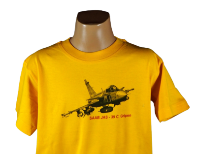 TDL 06 Tričko dětské s motivem JAS 39 Gripen - barva žlutá